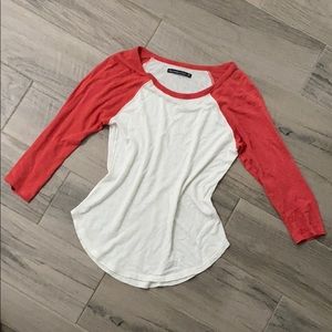 Abercrombie Baseball Tee - coral